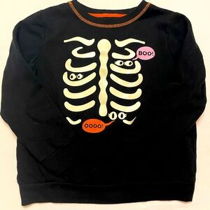 Cat and Jack Halloween Skeleton Glow in the Dark Sweatshirt